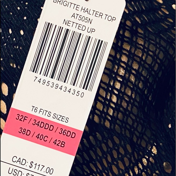 A. Che Netted Up Brigitte Halter Top, L, XL - NWT - Picture 5 of 6